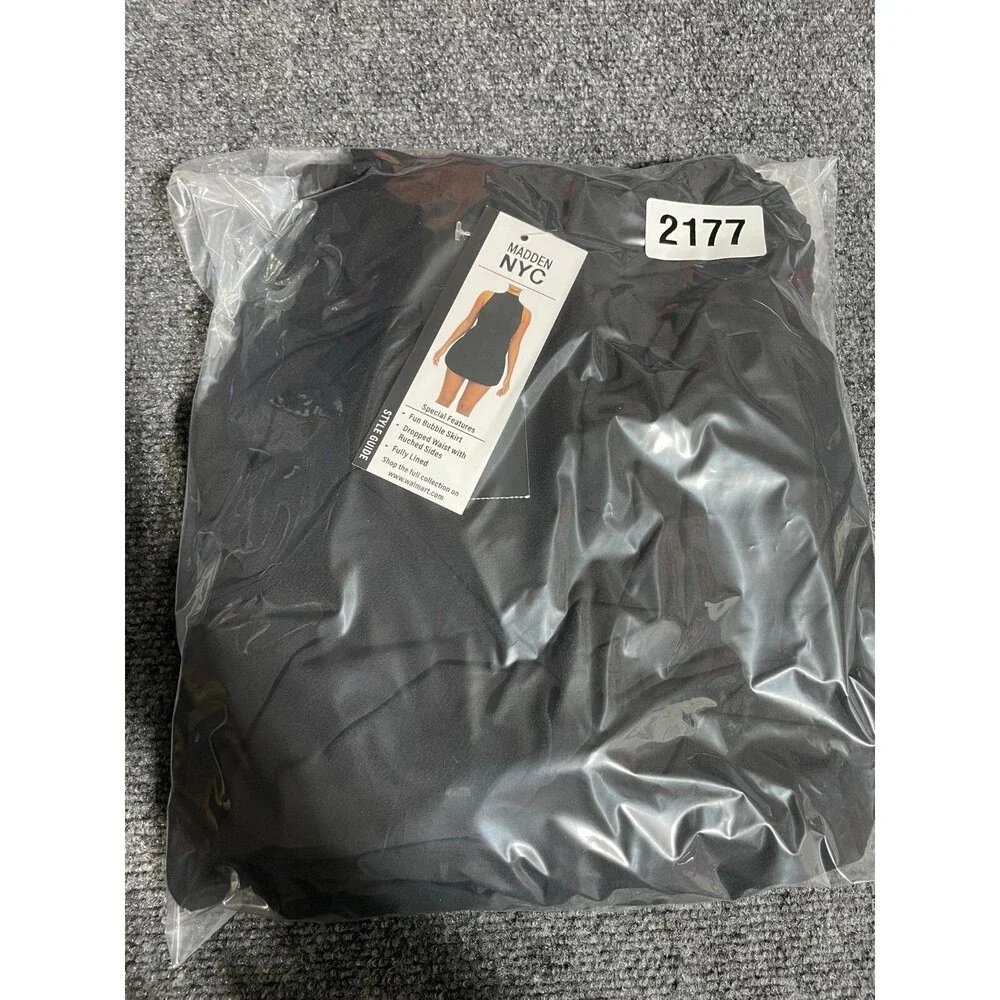 Madden NYC Dress Women's Size M Black Bubble Skirt New - Picture 10 of 10